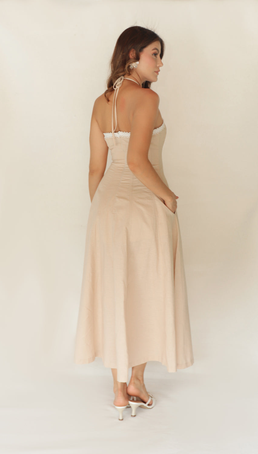 VESTIDO JAZMIN CAMEL