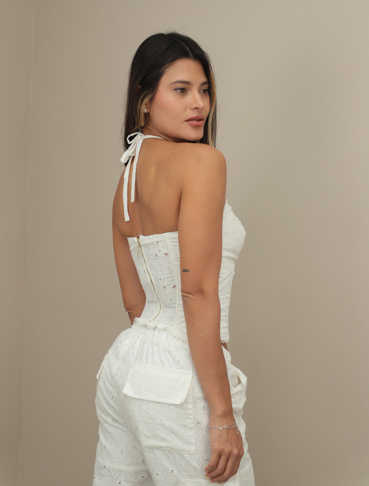 TOP CAMELIA BLANCO