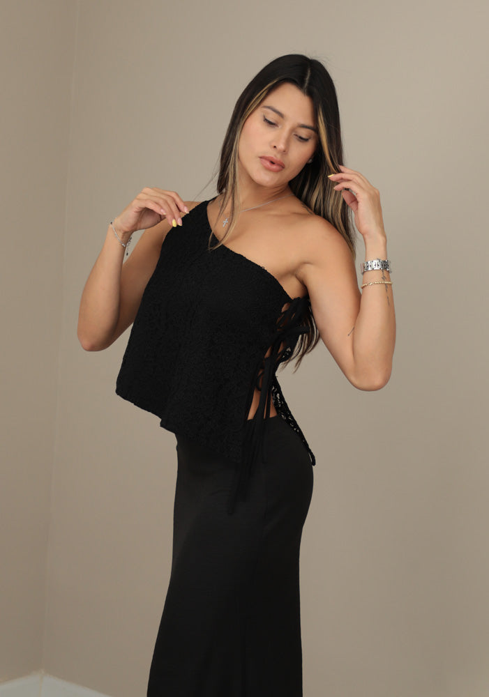 TOP BERE BLONDA X LINO NEGRO