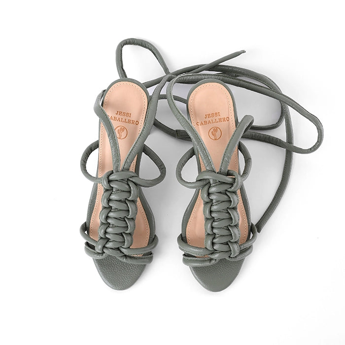TACONES ATENEA VERDE OLIVO