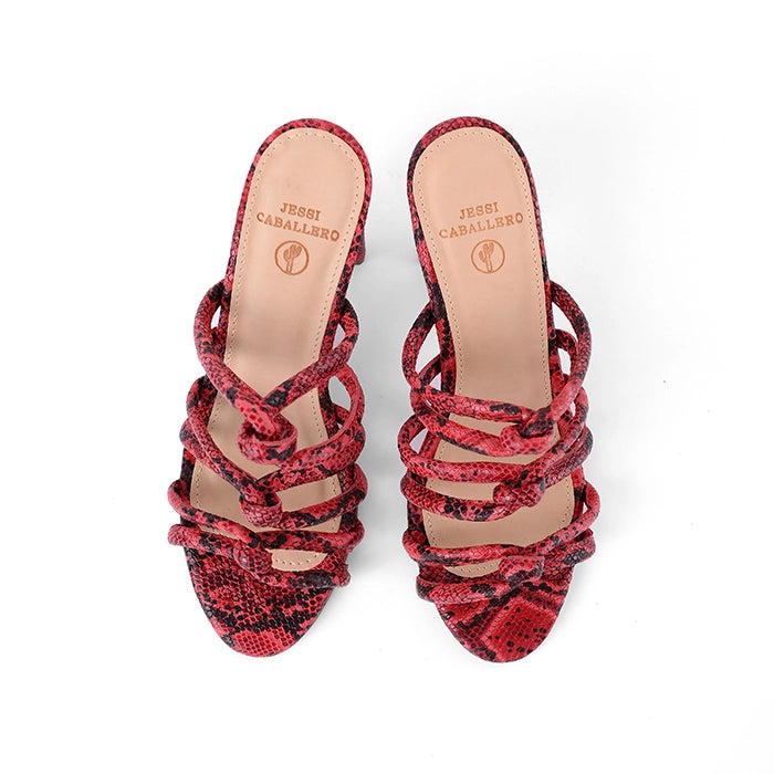 TACONES LUCCA ROJO CASCABEL