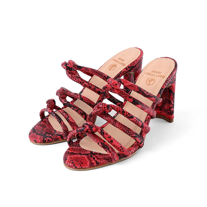 TACONES LUCCA ROJO CASCABEL