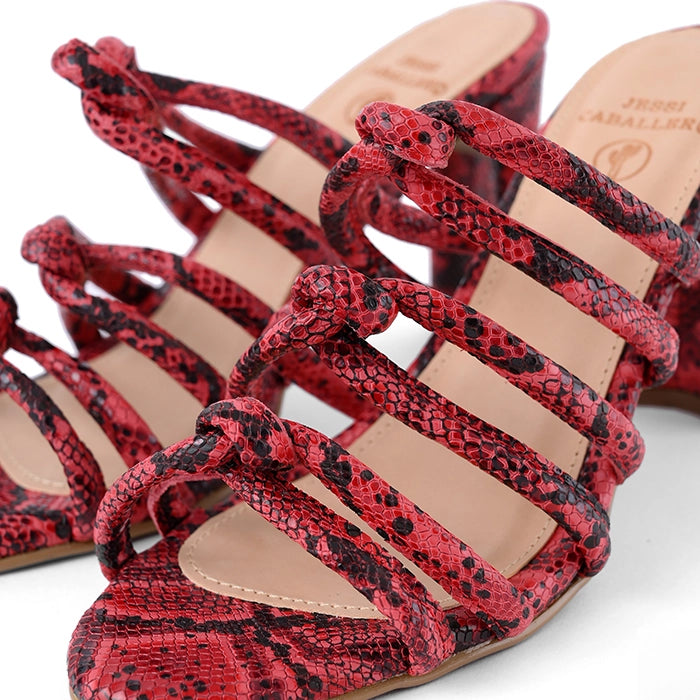 TACONES LUCCA ROJO CASCABEL
