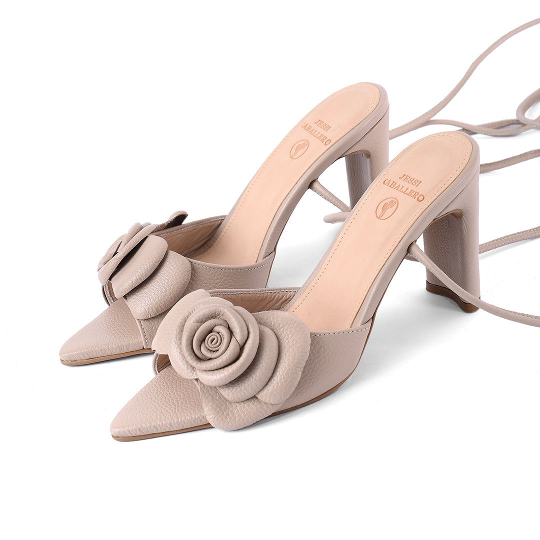TACONES CAYETANA BEIGE 7 1/2