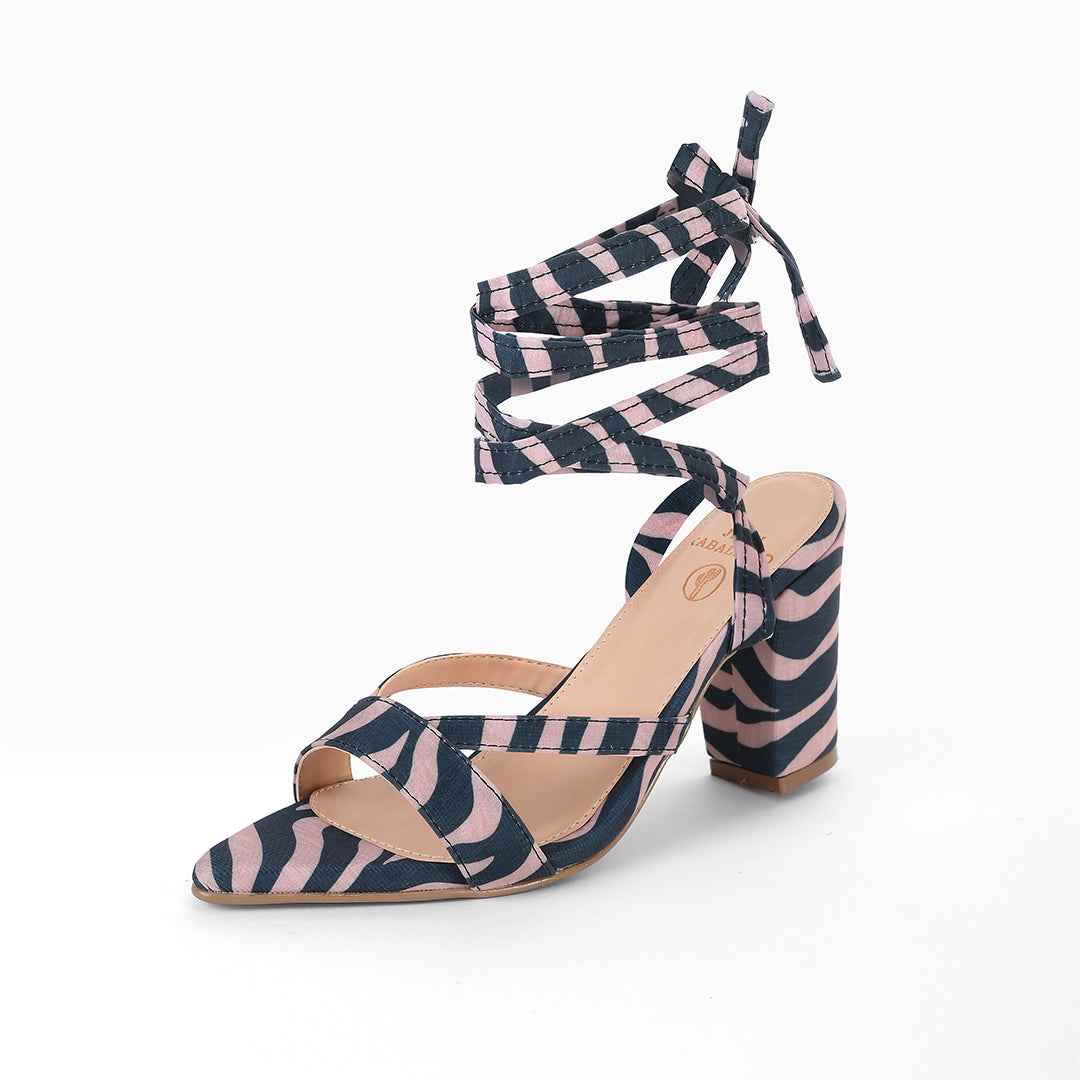 TACONES LLAMA PRINT BEIGE