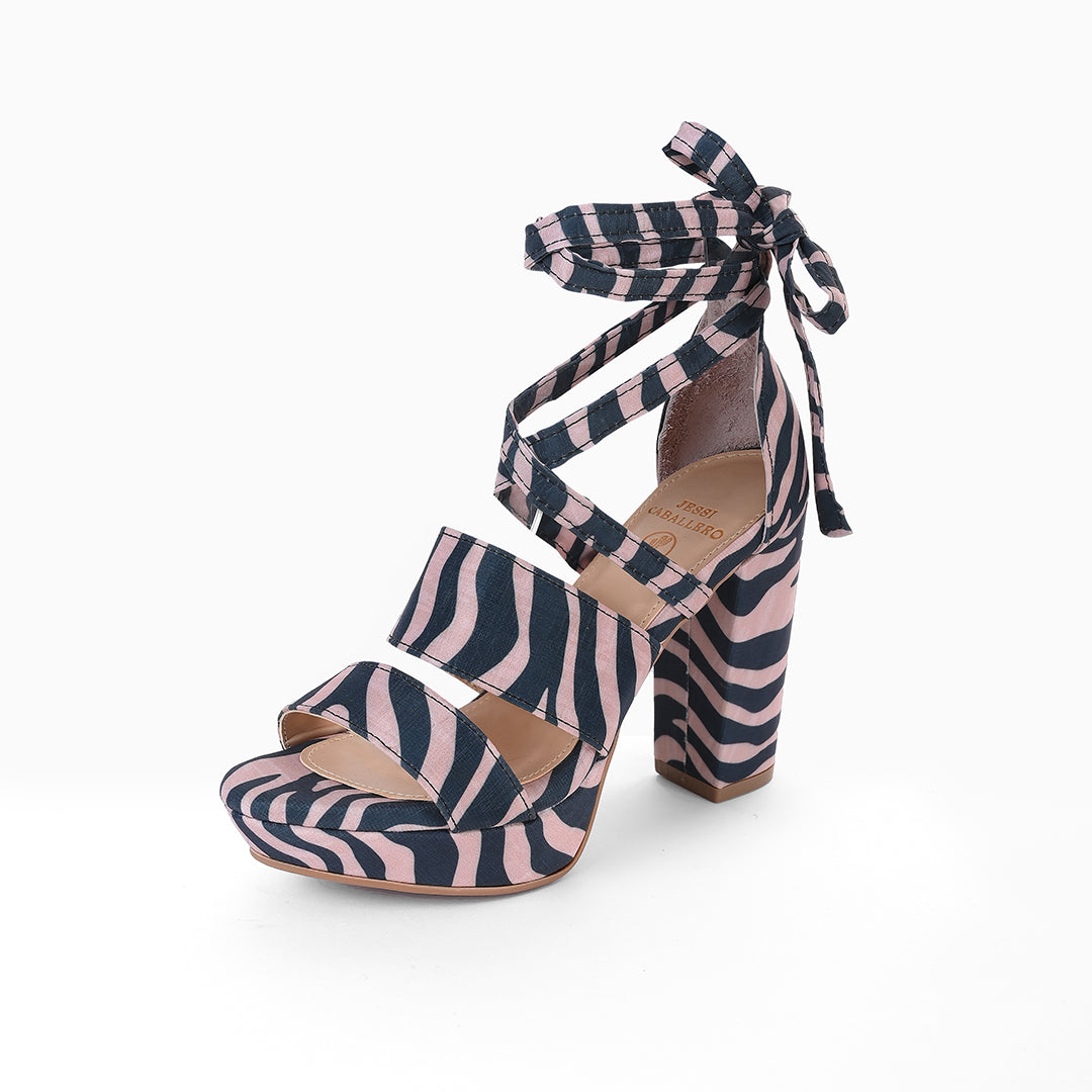 TACONES SISLY PRINT BEIGE