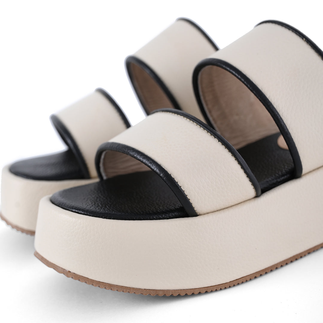 SANDALIA PORTO BLANCO HUESO X NEGRO