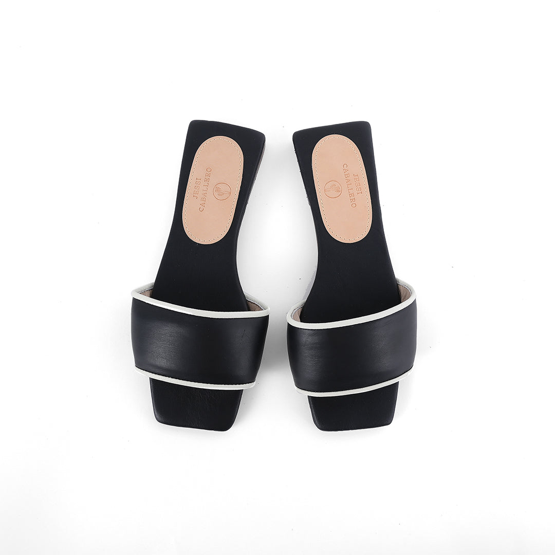 SANDALIA LUISI NEGRO X BLANCO HUESO