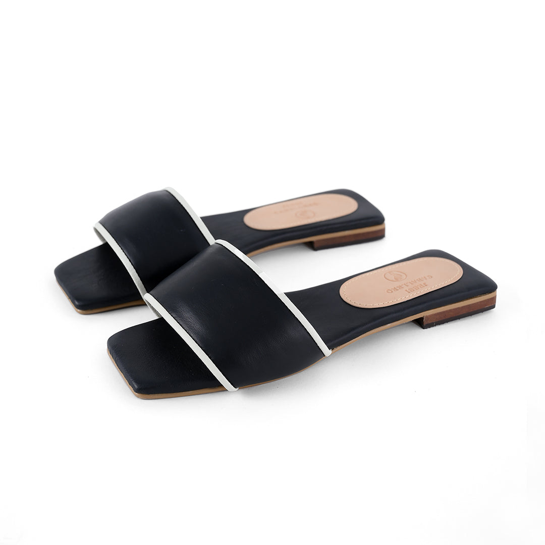 SANDALIA LUISI NEGRO X BLANCO HUESO