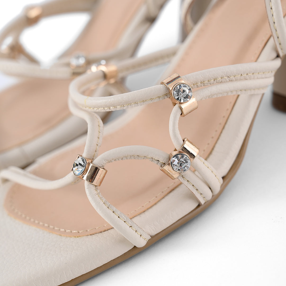 TACONES GALEÓN BLANCO HUESO