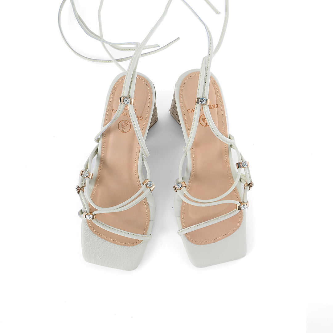 TACONES VERANO BLANCO HUESO