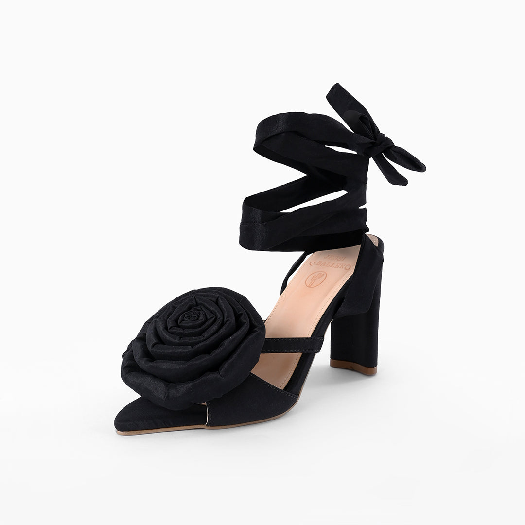 TACONES FIORI NEGRO