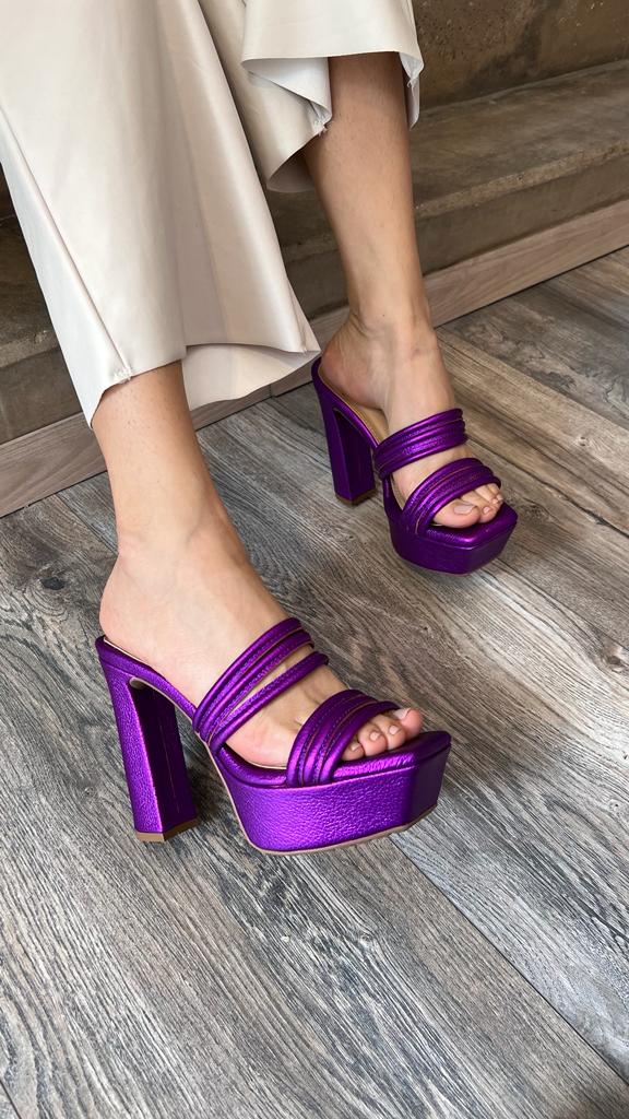 TACONES MAREA MORADO METALIZADO (PRODUCTO SIN POSIBILIDAD DE CAMBIO)