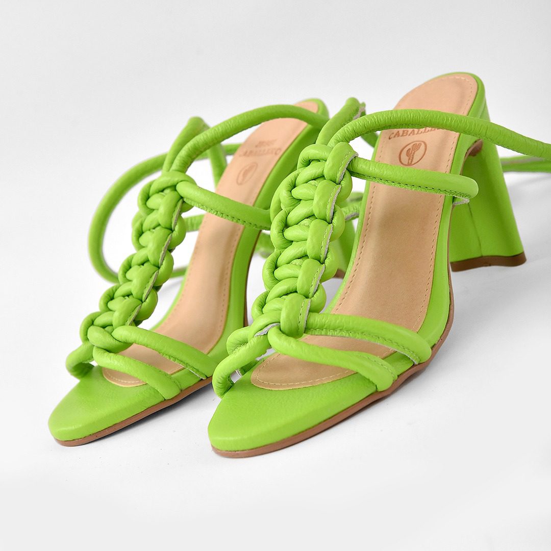 TACONES ATENEA VERDE LIMA (PRODUCTO SIN POSIBILIDAD DE CAMBIO)