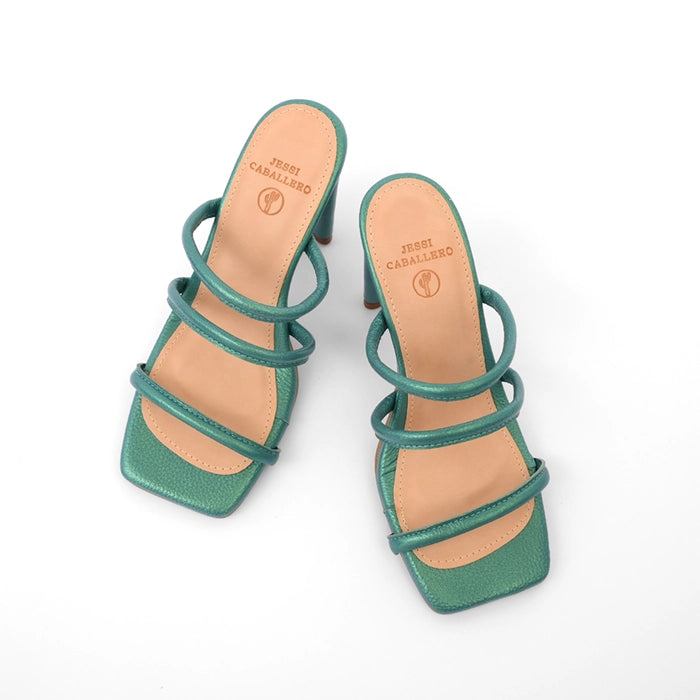 TACONES MARU VERDE METALIZADO (PRODUCTO SIN POSIBILIDAD DE CAMBIO)