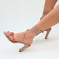 TACONES GAIRA BEIGE X NARANJA (PRODUCTO SIN POSIBILIDAD DE CAMBIO)