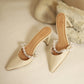 TACONES LUZARD BLANCO HUESO