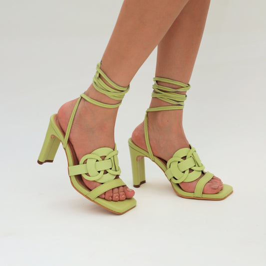 TACONES LANA VERDE MANZANA (PRODUCTO SIN POSIBILIDAD DE CAMBIO)