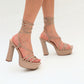 TACONES COTTA BEIGE (PRODUCTO SIN POSIBILIDAD DE CAMBIO)