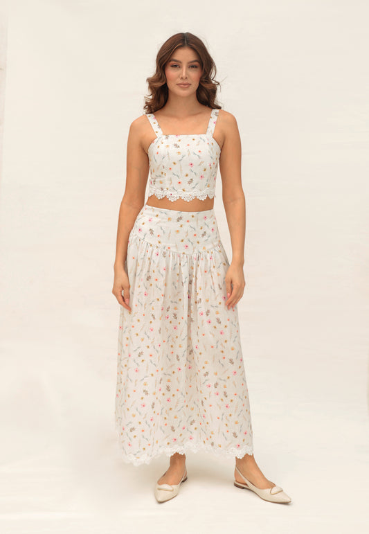 FALDA LIRIO ESTAMPADO (Pre order)