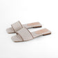 SANDALIA PLANA DE TEXTIL PARA MUJER AYRA HUESO X BEIGE