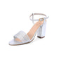 TACONES JULIA FOLIA PLATA