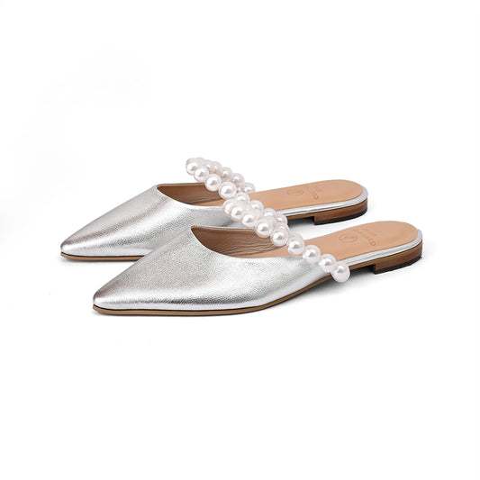 BALETA LUZARD FOLIA PLATA
