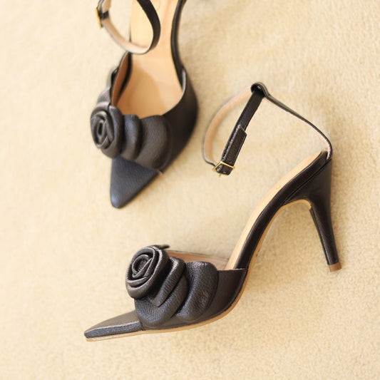 TACONES CAYETANA HEBILLA NEGRO 7 1/2