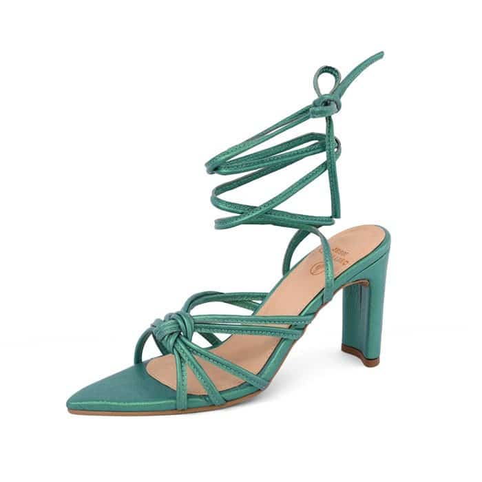 TACONES ASTURIAS VERDE METALIZADO