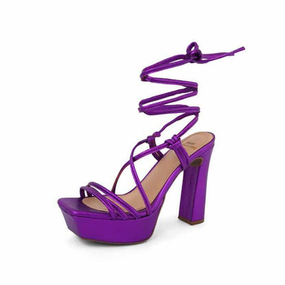 TACONES COTTA MORADO METALIZADO (PRODUCTO SIN POSIBILIDAD DE CAMBIO)