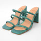 TACONES MARU VERDE METALIZADO (PRODUCTO SIN POSIBILIDAD DE CAMBIO)